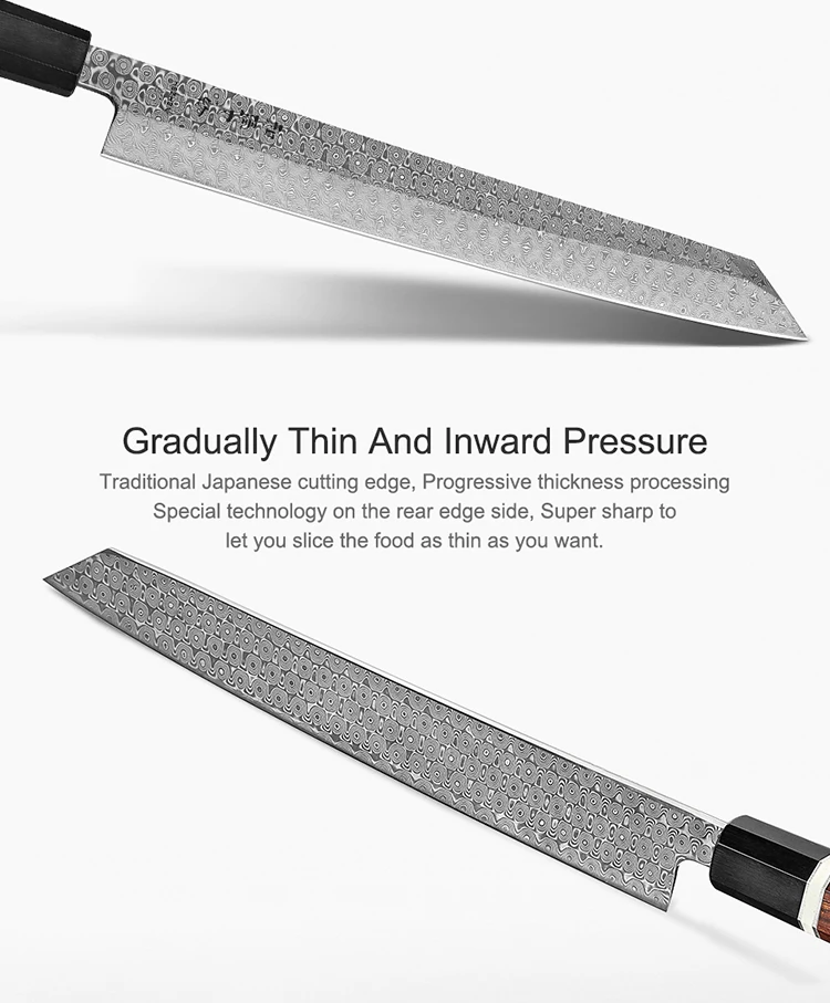 Japanese 110 Layers Damascus Steel Kitchen Kiritsuke Bunka Knife With ...