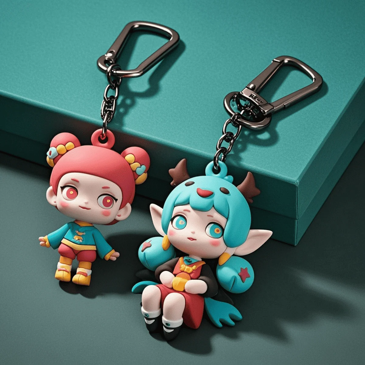 Custom High Quality 3D Soft PVC Keychain Personalized Avatar Cute Cartoon 2D Soft PVC Key Chain Custom