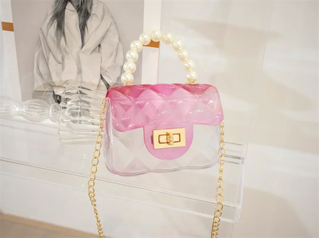 Mini Chain Strap Messenger Purses Fashion PVC Jelly Bags Women Handbags For Young Ladies