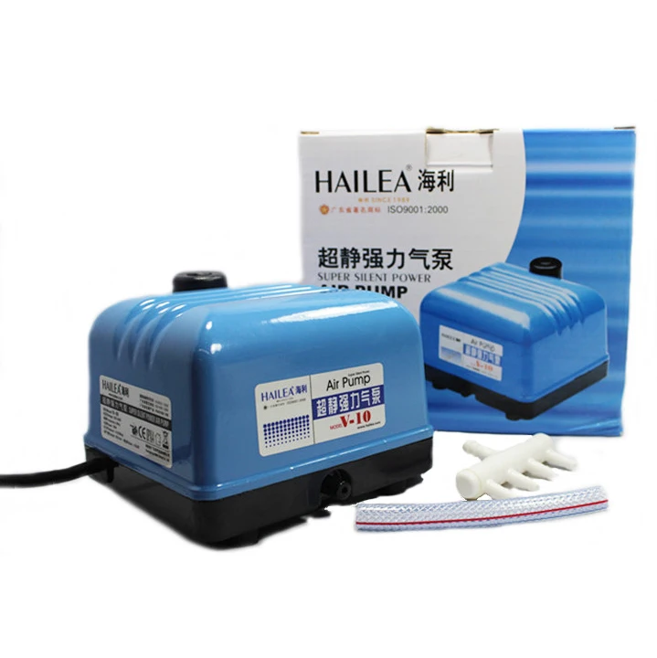 60L/min Hydroponic Aquarium Air Pump Hailea V60 10 Way Air Pump 
