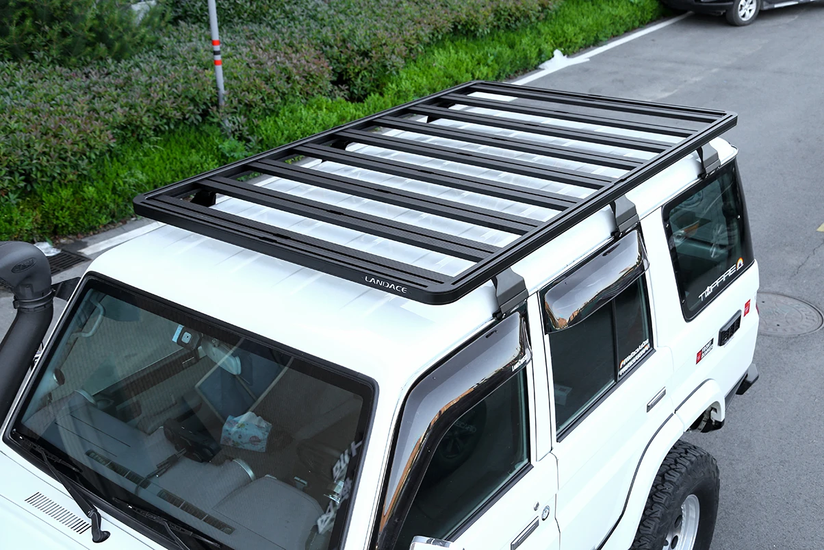 Land Cruiser Lc76 Flat Roof Rail Rack Top Cargo Carrie Aluminum Alloy ...