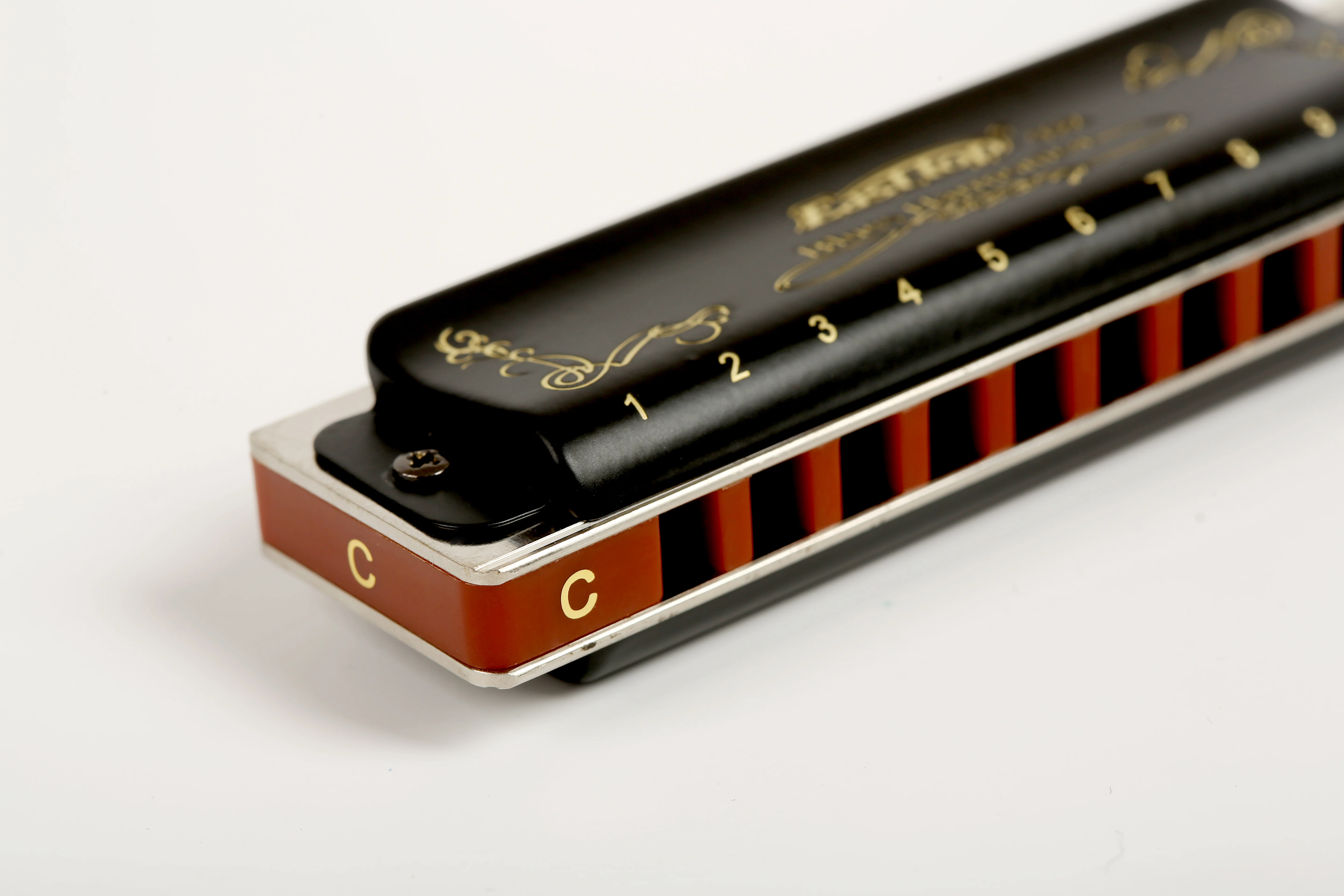 EAST TOP Diatonic Harps Metal Harmonica K 10 Holes Mouth Organ Musical Instrument for Adults Top Key of C T 008