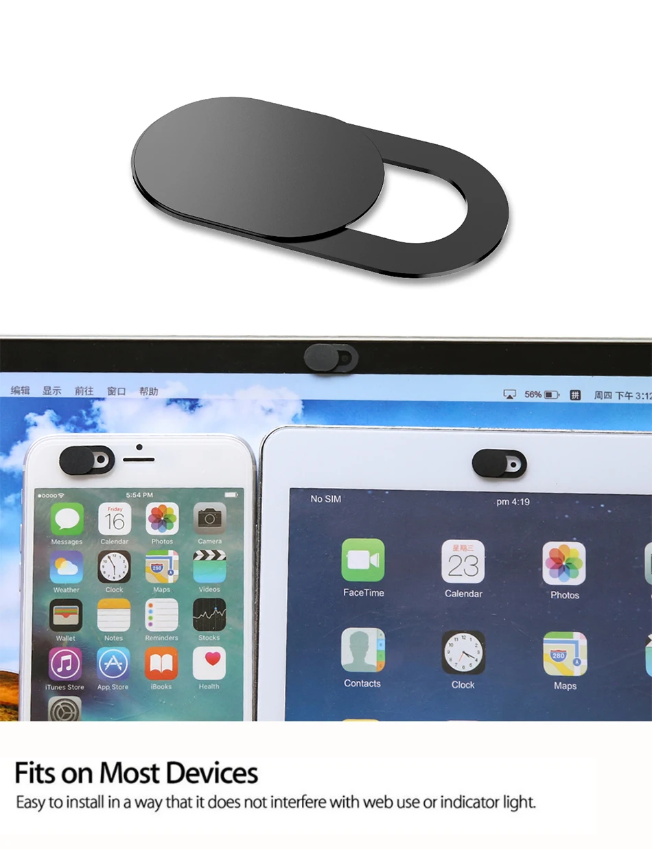 Computer Camera Privacy Cover Computer Lens Protective Cover Webcam Metal Camera Protective  Sticker