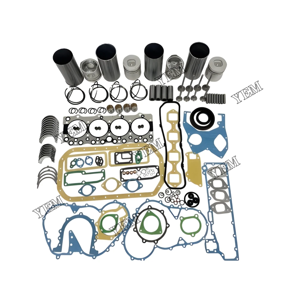 Engine Rebuild Kit 4BC2 Cylinder Liner and Gasket Kit With Bearing Valve Guide for Isuzu 2