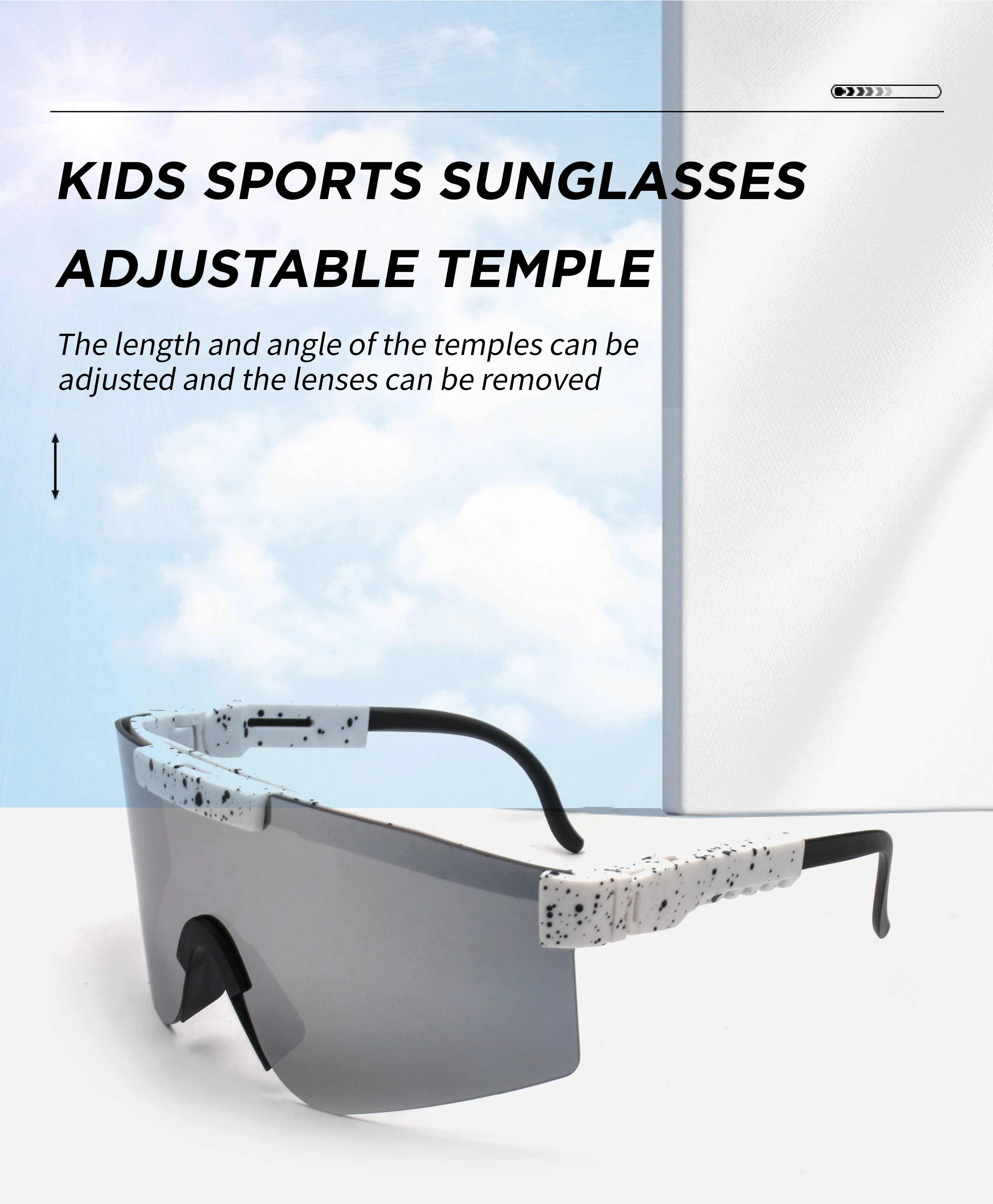Beauty Eyewear 2024 One Piece Lens Outdoor Shade Kids Cycling Sports