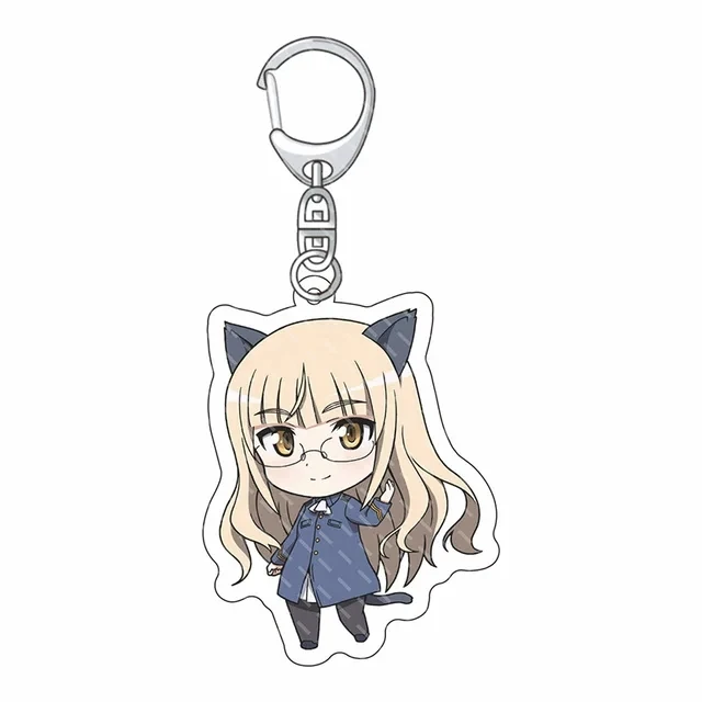 Strike Witches Keychain - Fashionable Anime Model Figure