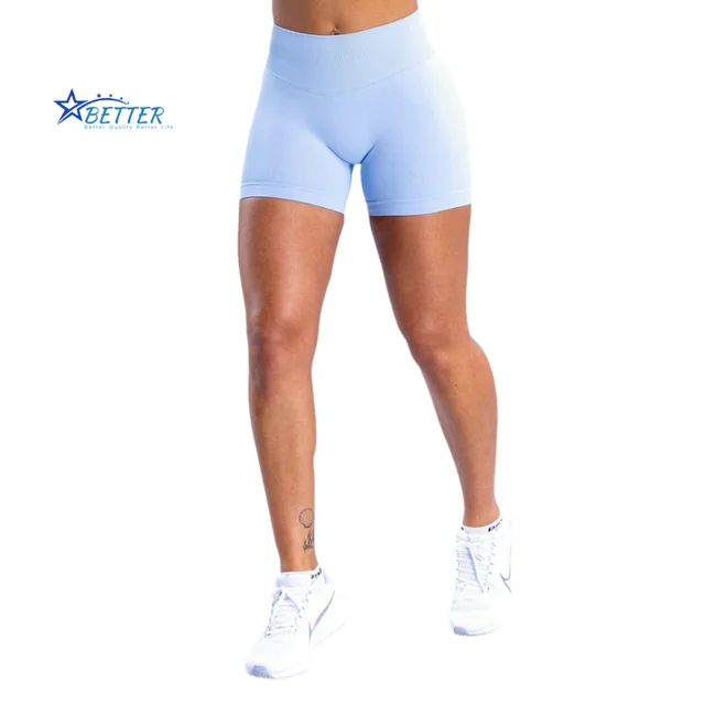BETTER Wholesale Biker Shorts Women Workout Spandex Tummy Control Gym Running Yoga Shorts