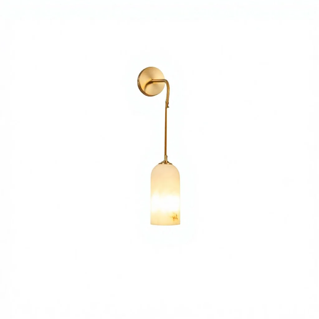 New Chinese-style All-copper Marble Gold Wall Lamp Living Room Background Wall Modern Light Luxury Simple Corridor Hallway