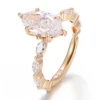 Real solid 10k gold lab diamond ring
