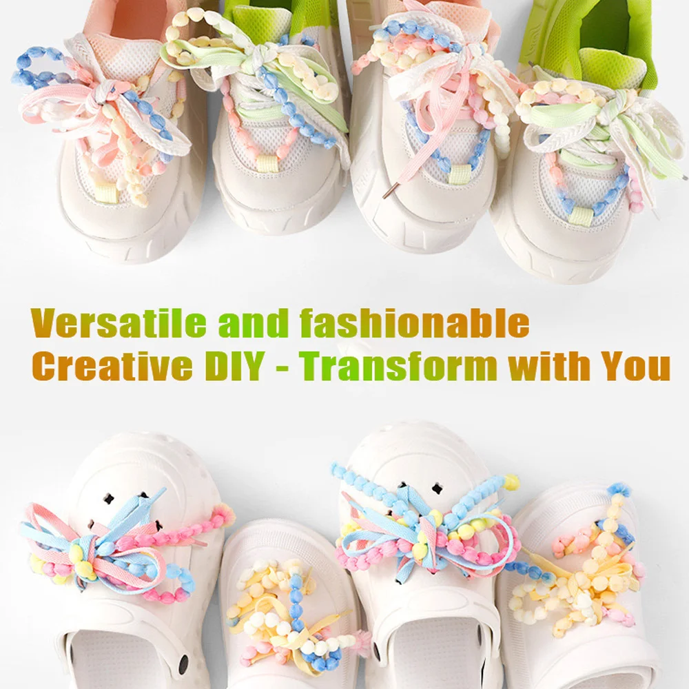 WEGOODZF Custom Colorful Elater Gourd Shaped Shoe Laces Soft High Quality Shoelaces for Cave Shoes and Bubble Shoes