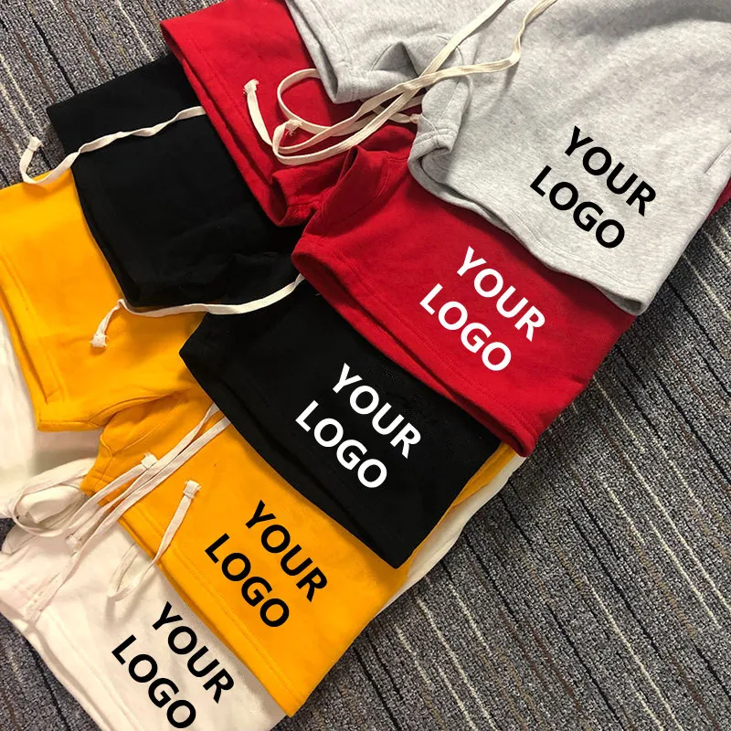 Högkvalitativ 100 % bomullsfrotté Casual oversized shorts herr löpning sommar unisex lös fleece sweatshorts983_voghion.com