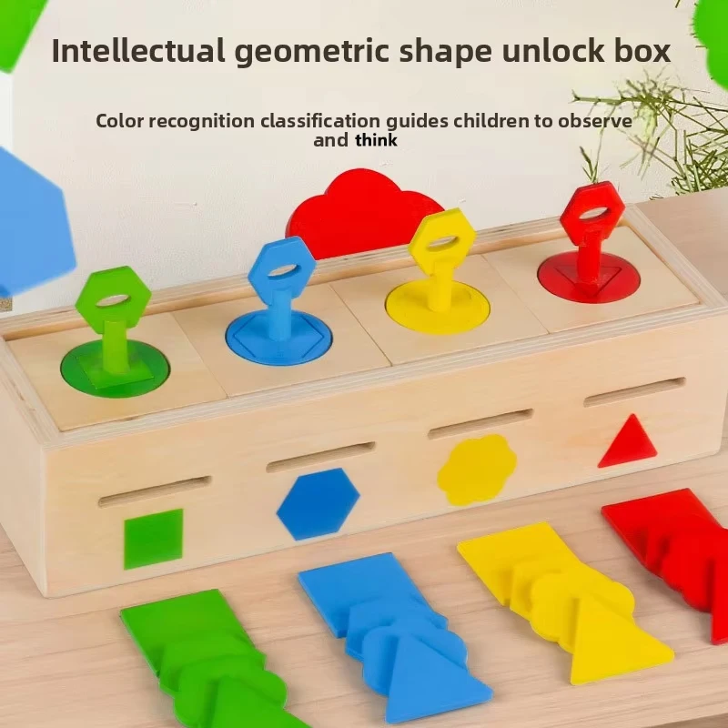 Montessori-Sinnesentwicklung Holzspielzeug für Kinder, kognitive Intelligenzbox, Lern- und Sortierspielzeug für Kleinkinder, pädagogisches Spielzeug Geschenk