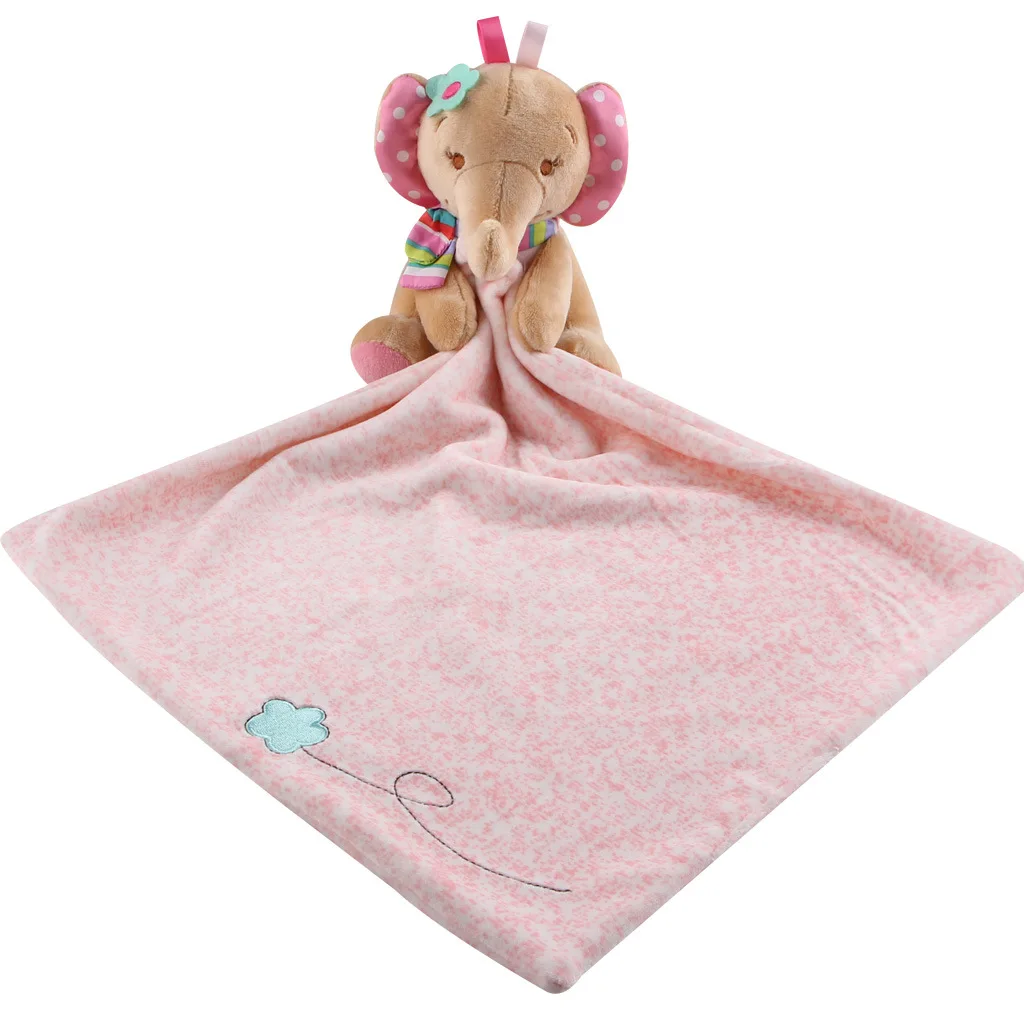 Baby newborn doll can enter 0-1 year old security towel doll elephant/dog/donkey  baby pacify towel doll plush toy