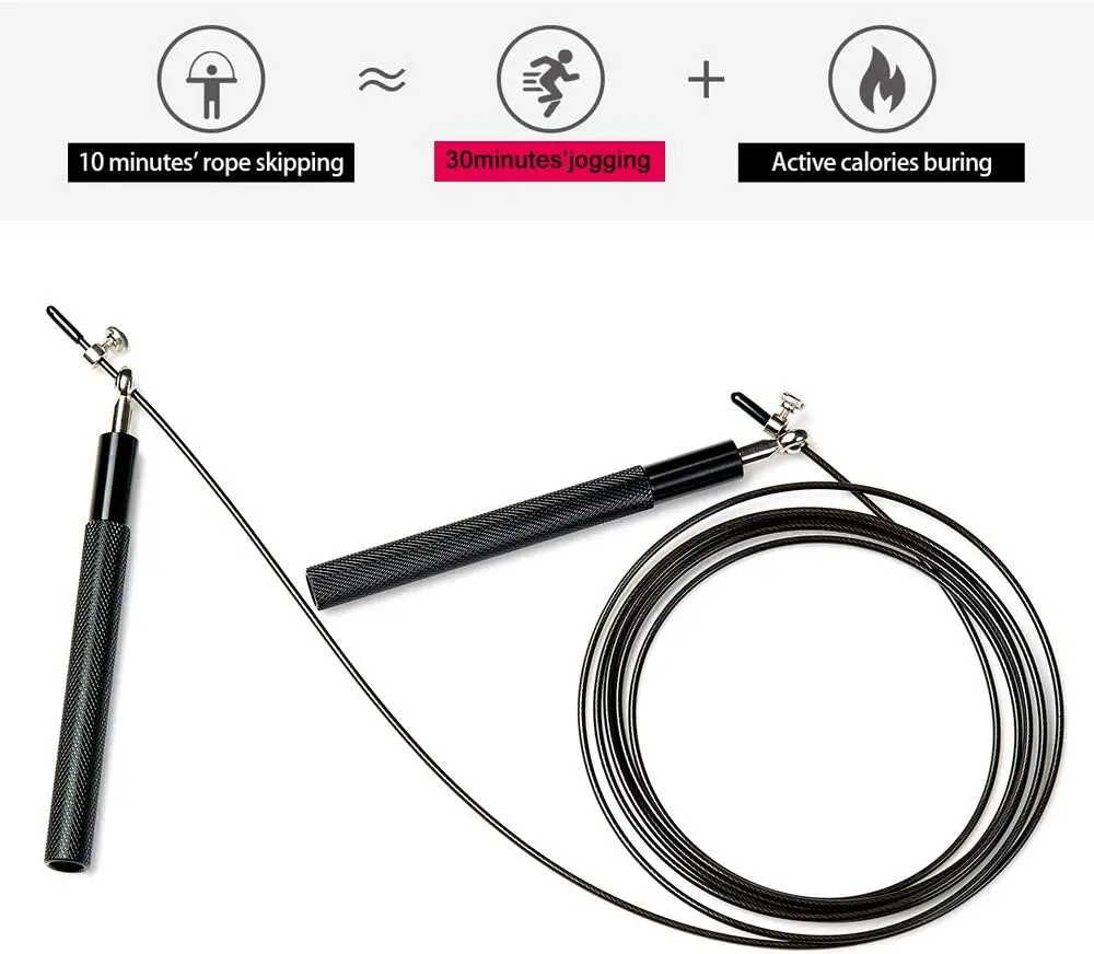 odm adjustable steel wire aluminum alloy durable 3m rope speed jump rope for home  gym fitness-3