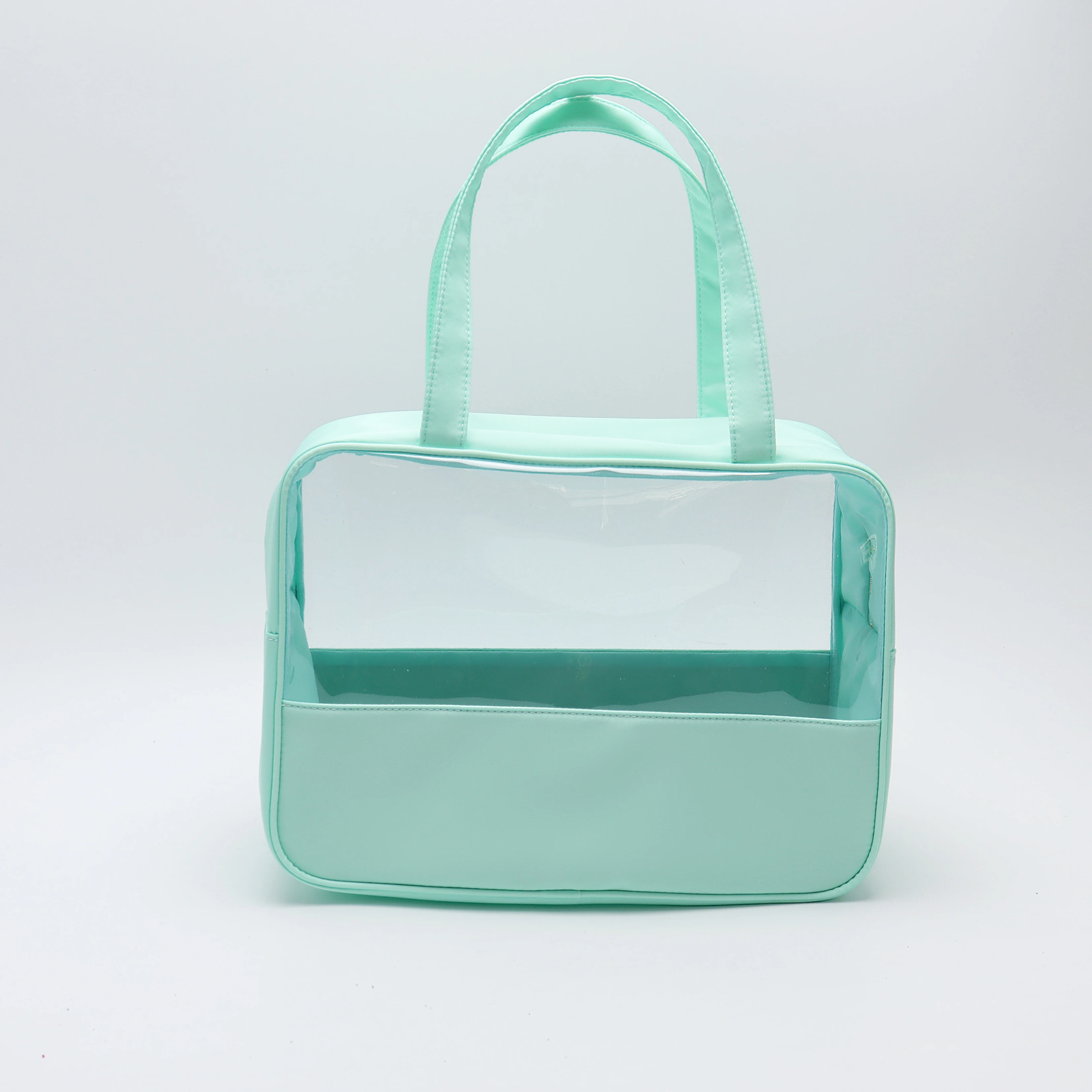 Large Capacity Waterproof Transparent Toiletry Bag With Handle