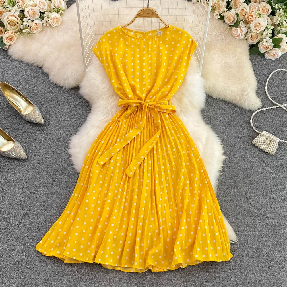 yellow polka dot bridesmaid dresses One Size (S to XL)