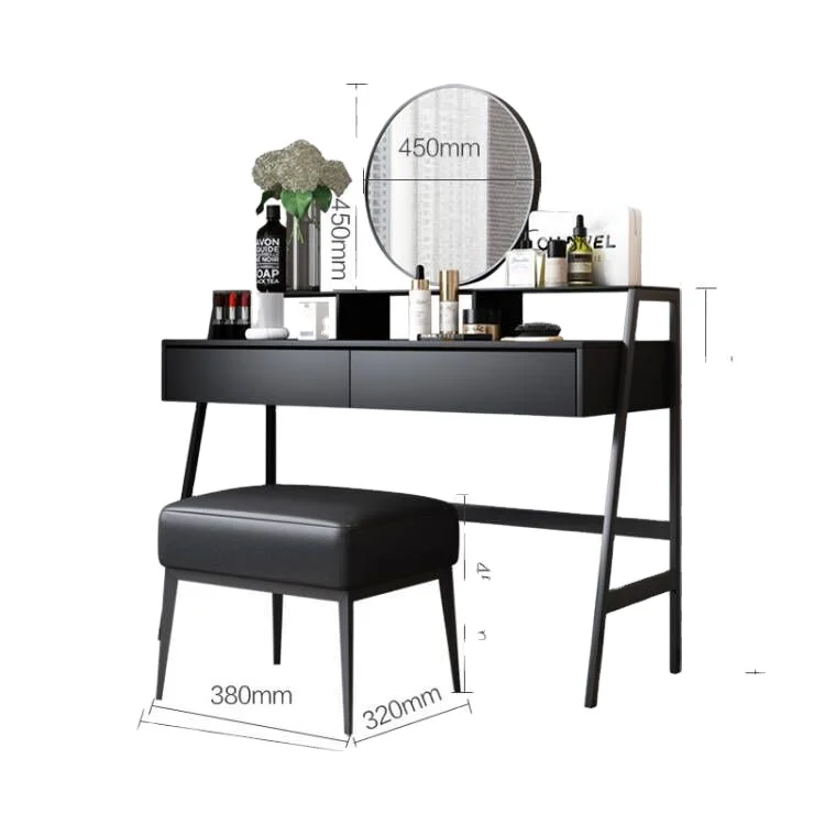 knee length dresses for ladies SlayStation Maison Faux Leather Premium Vanity Table w/ RGB Light, Black