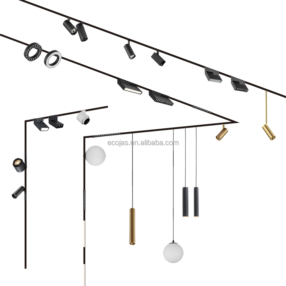 ECOJAS 10 Вт современный алюминиевый Магнитный трек светодиодный прожектор для магазина/офиса/дома