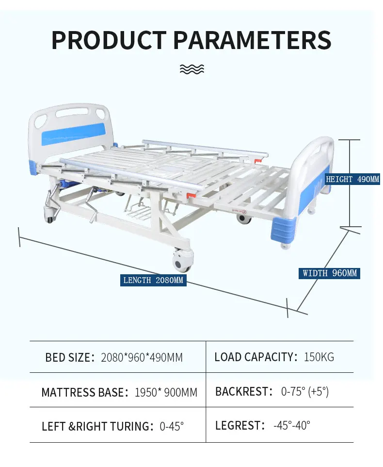 Adjustable Healthcare Bed For Stroke Patients Wheel Medical Hospital