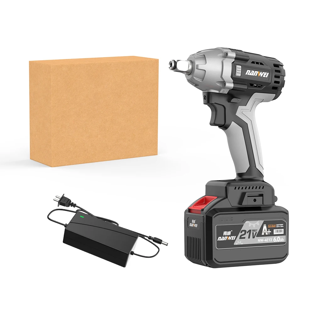 NANWEI заводская цена 21 В Электрический автомобильный домкрат ударный ключ беспроводной электрический бесщеточный мощный