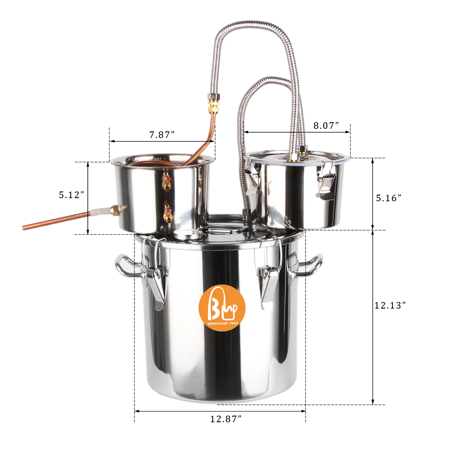 Factory Price 21L Alambic Distillation Machine Copper Pipe Stainless Steel Fermenter Moonshine Alcohol Making Kit at Home