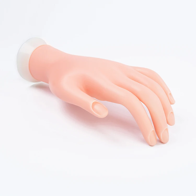 Practice Hand  with Positionable Finger Mannequin Hand for  Gel Training