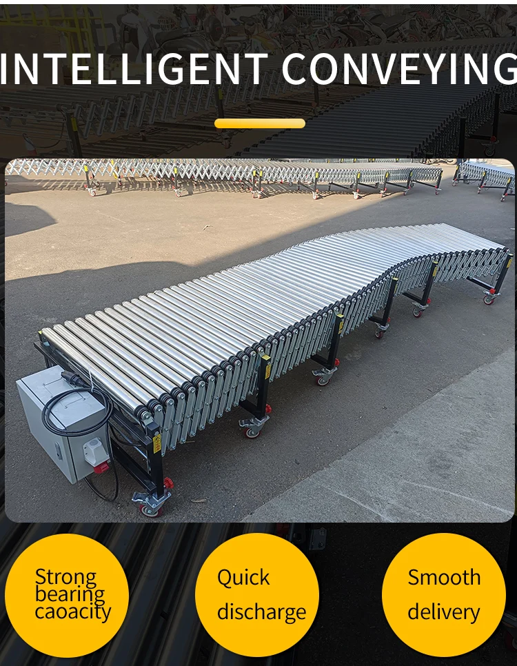 Cargo Conveying Power Roller Conveyor Belt Transmission Power
