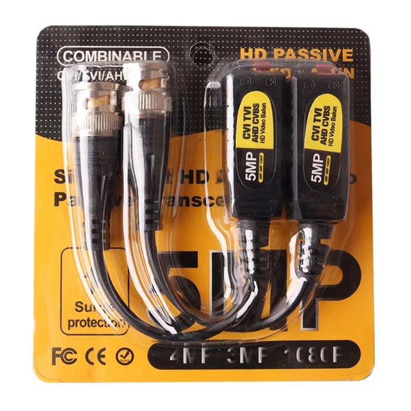 Coppia Trasmettitori Video Balun Passivi Con Isolatore Di Massa - Per AHD TVI CVI