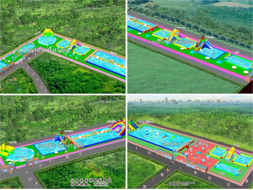 Piscina rectangular comercial para parque de atracciones con marco grande de metal para exteriores con sistema de filtración