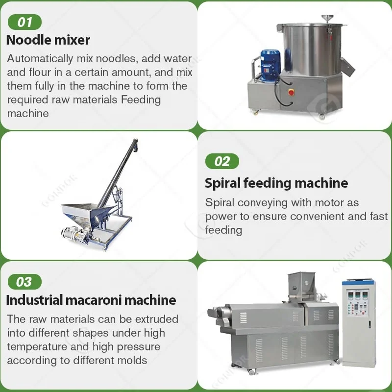 イタリアの商業産業シングルスクリュー押出機ライスヌードルパスタマカロニ生地製造機
