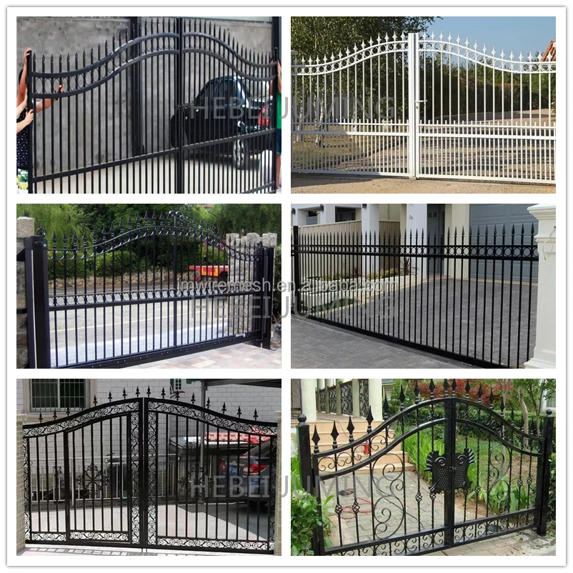 High Quality Galvanized Metal Fence Models Wrought Iron Gates Single