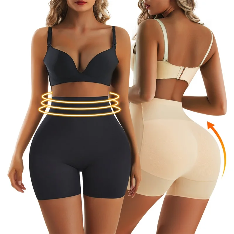 Custom Womens Slimming Plus Size Waist Trainer Shapewear Padded Panties Body Shaper With Butt and Hip Pads manufacture