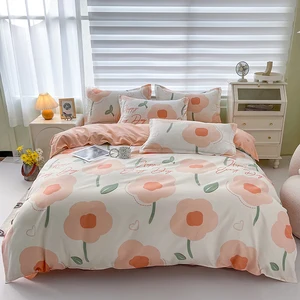 Wholesale Bedding Set Duvet Cover 6 Piece Set  100% Polyester 4pcs Hotel and Home Bedsheets
