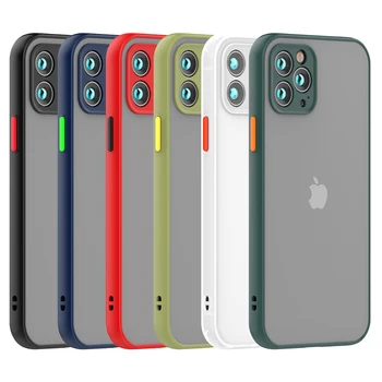 For iPhone 14 13 12 11 Pro Case TPU PC Smoke Phone Case For iPhone X/XS MAX XR 8 7 6 Plus Matte Clear Mobile Back Cover