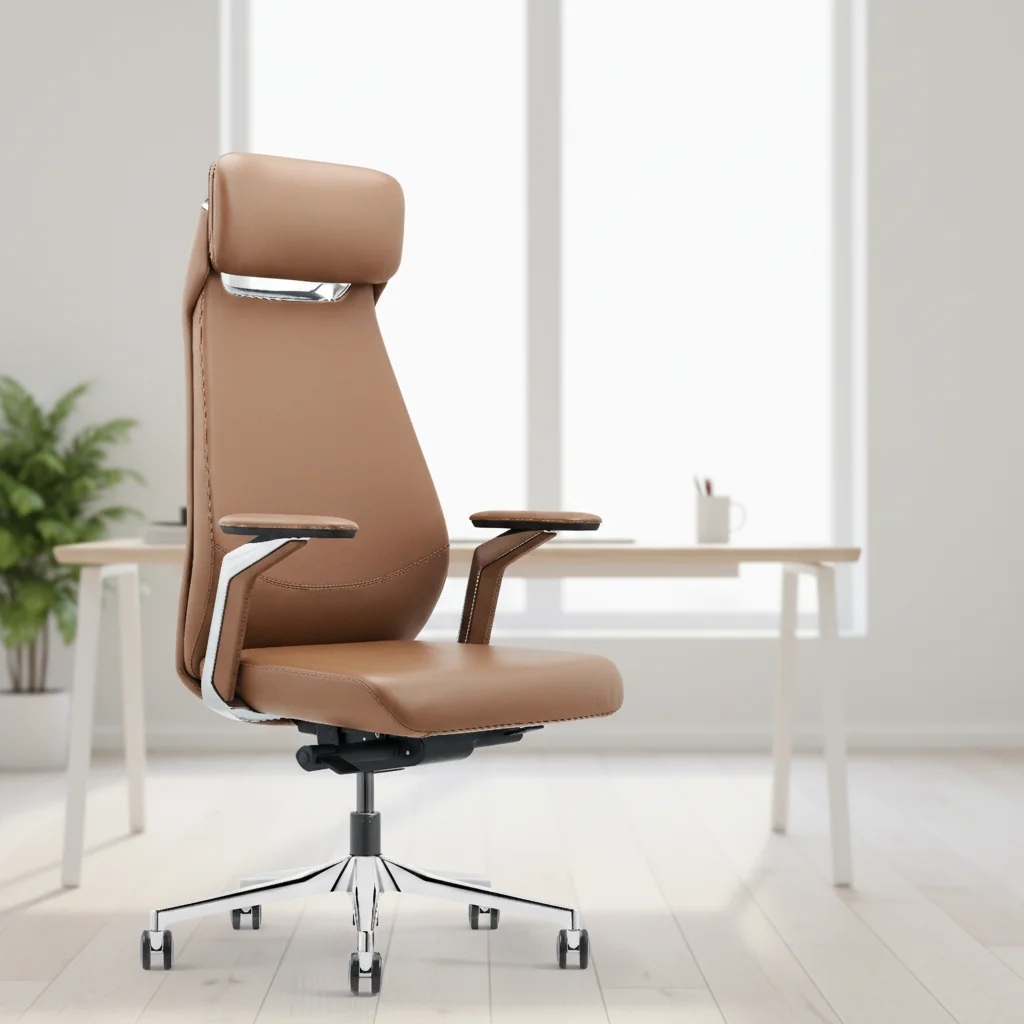 Modern Ergonomic Multi-angle Adjustable Leather Conference Chair with PU Leather 3
