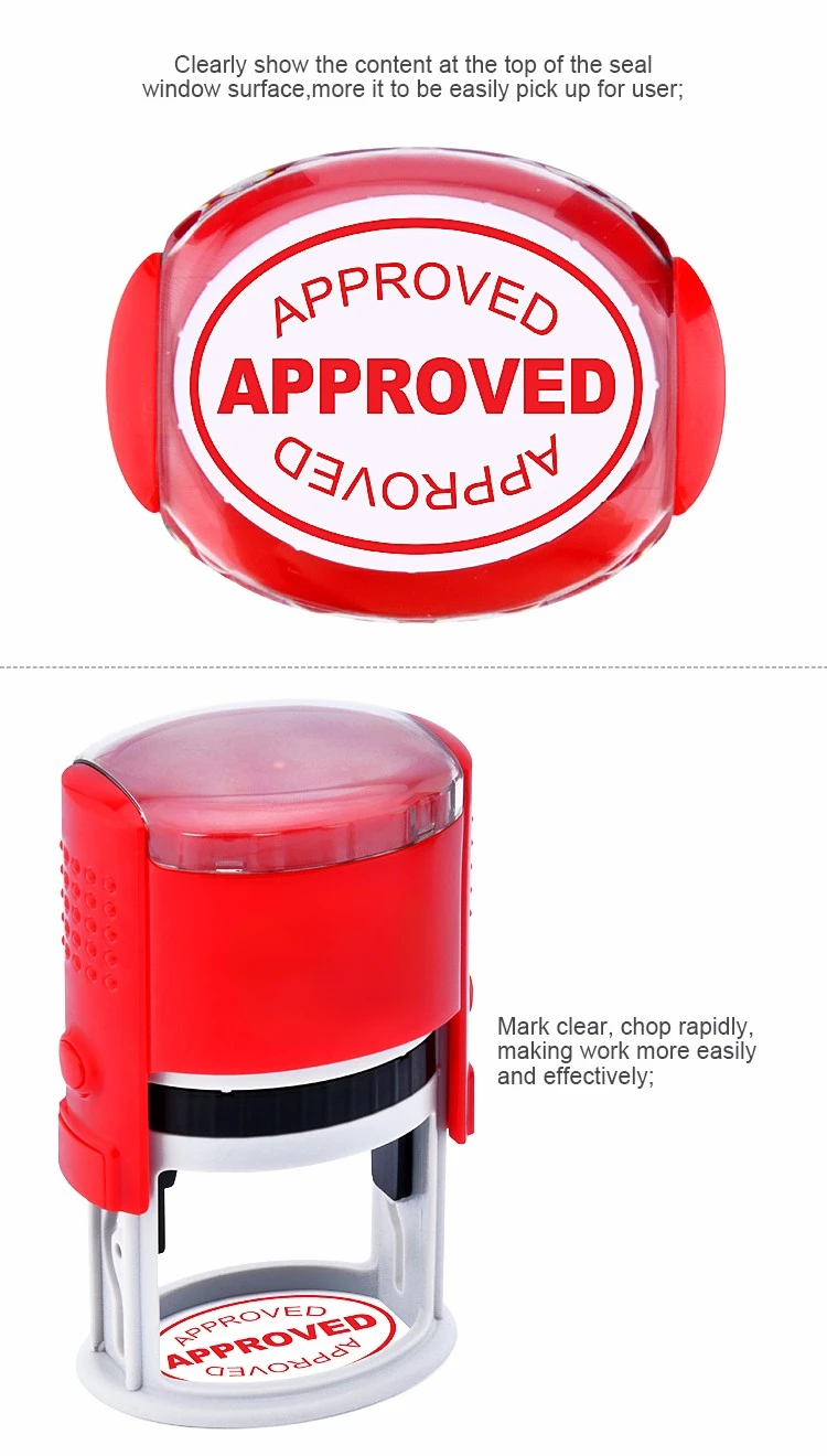 Custom Double Ink Colors Automatic Rubber Dater Personalized Stamp