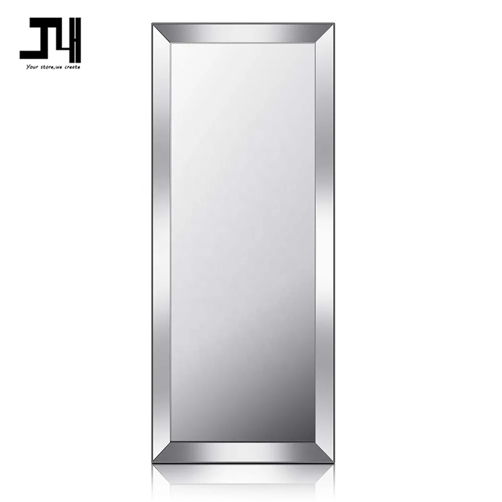 Body Length Standing Mirror, Stainless Steel