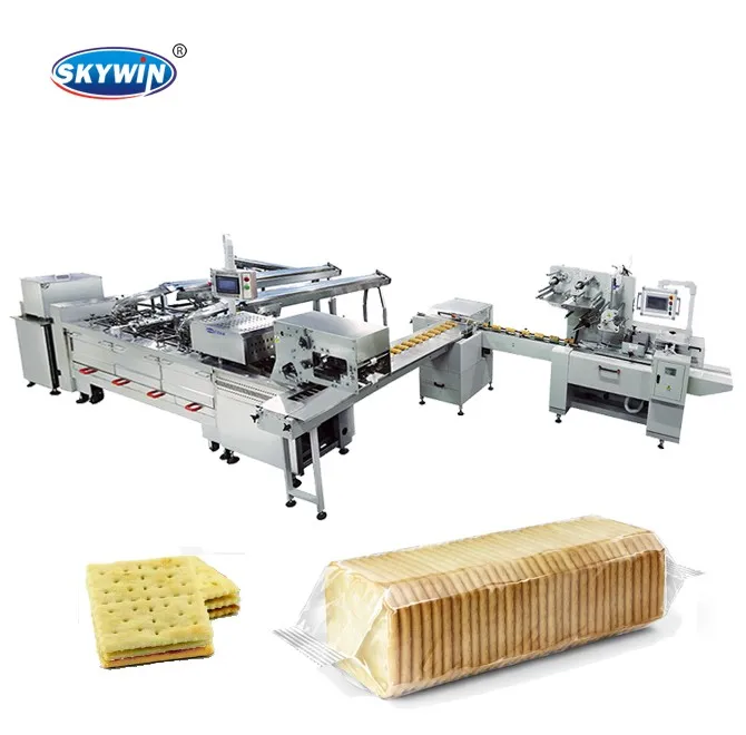 Automatic Designed Cookie Commercial Ice Cream Biscuit Making Sandwich Machine Production Line