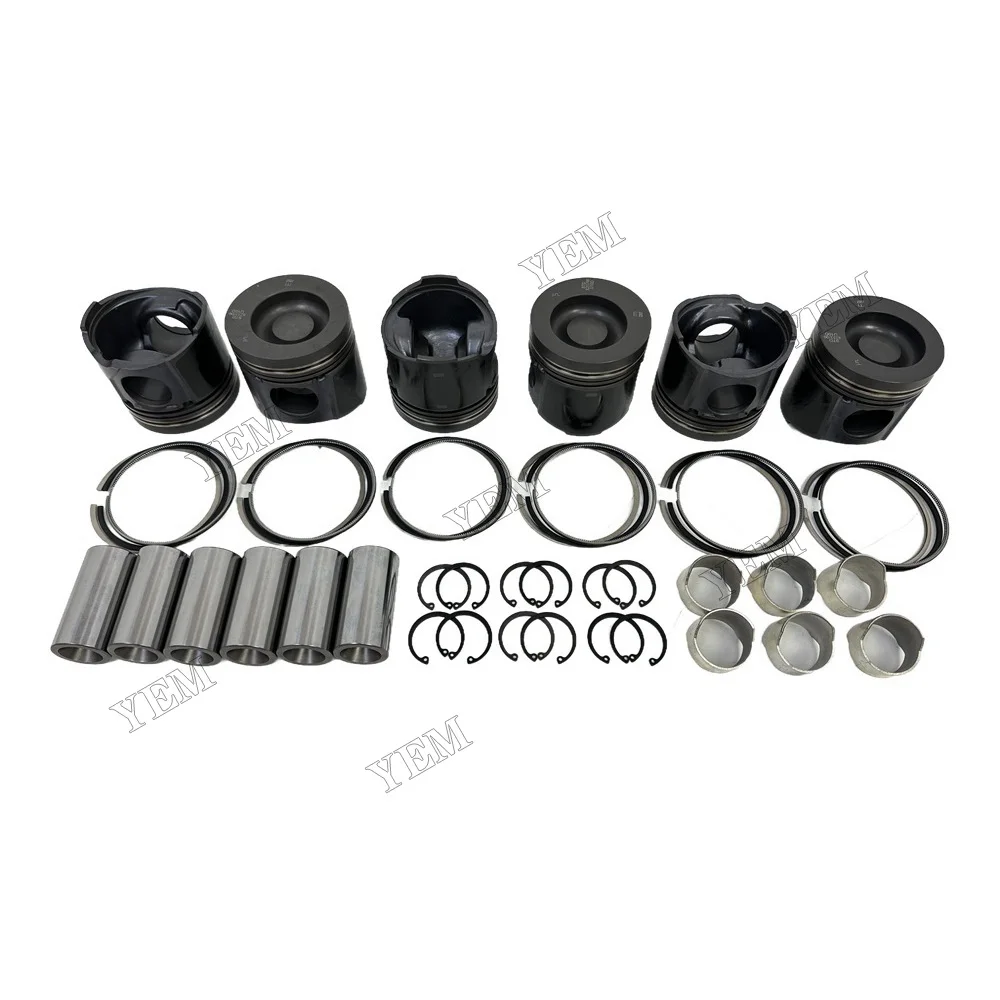 For Volvo D6D Cylinder Pistons Kit With Rings High Quality Engine Parts 4