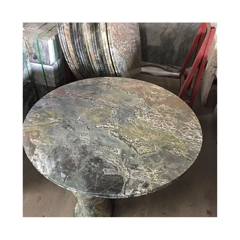 Round Table Top for Outdoor Decor Green Granite Table Nine Dragon Granite China Living Room Furniture Modern Coffee Table 1/-1mm