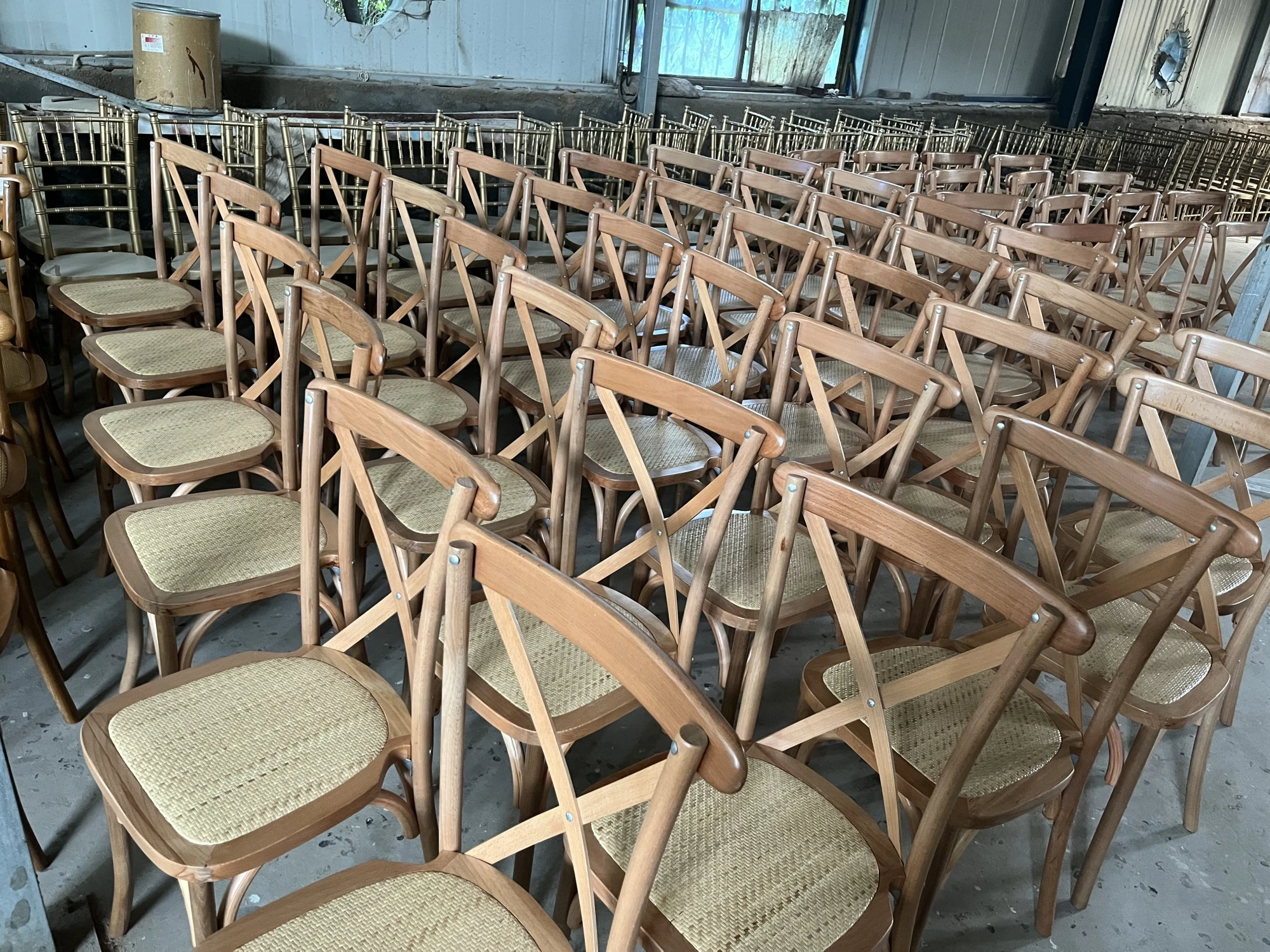 Factory Wholesale Outdoor Terrace Solid Wood Folding Chairs Wedding ...
