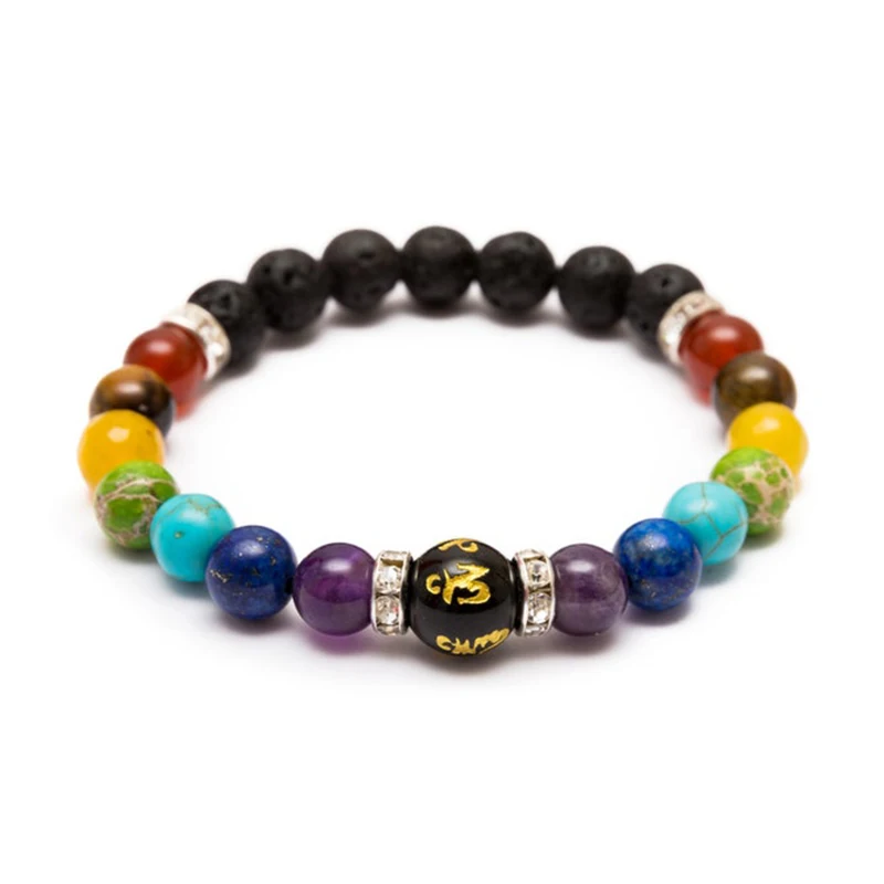 Multicolor Seven Chakra Bead Bracelet, Size: Medium at Rs 118/piece in  Ghaziabad