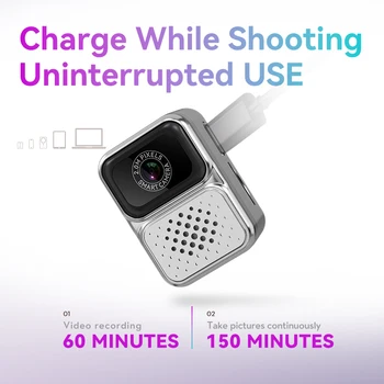 Mini Keychain Camera Retro Digital Camera Portable Pocket Video Recorder for Travel Recording Wearable Sport Action Camera detail image