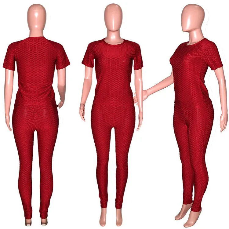 New Arrivals High Quality Women Fashion Clothing 2021 Spring Bodycon Two Piece Set Solid Color 2 Piece Set