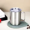 Natural stainless steel insulation mug with lid-450ml