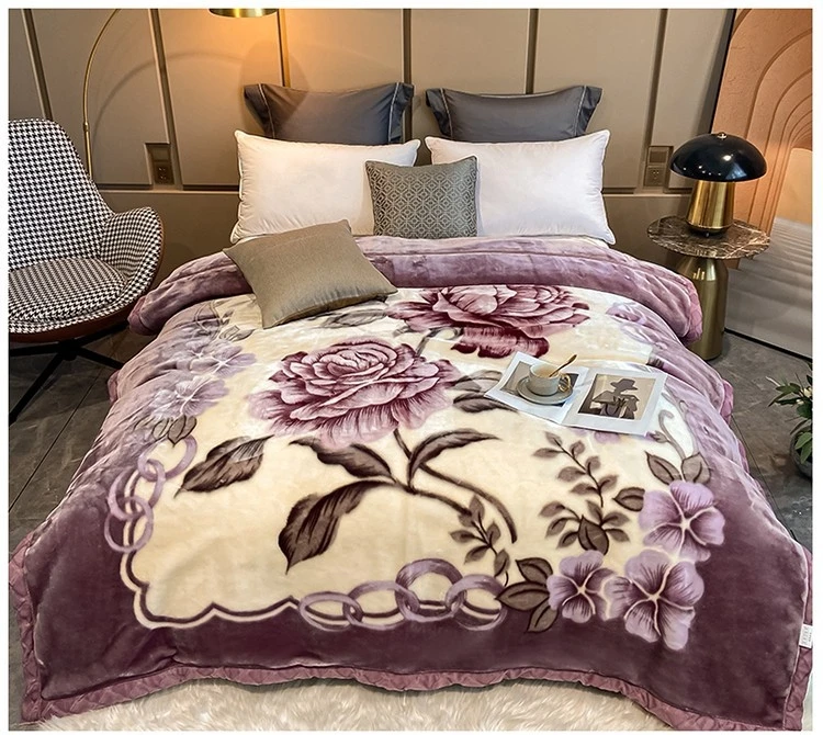 Cheap King Size Flower Mink Winter Korean Blanket Manufacturers