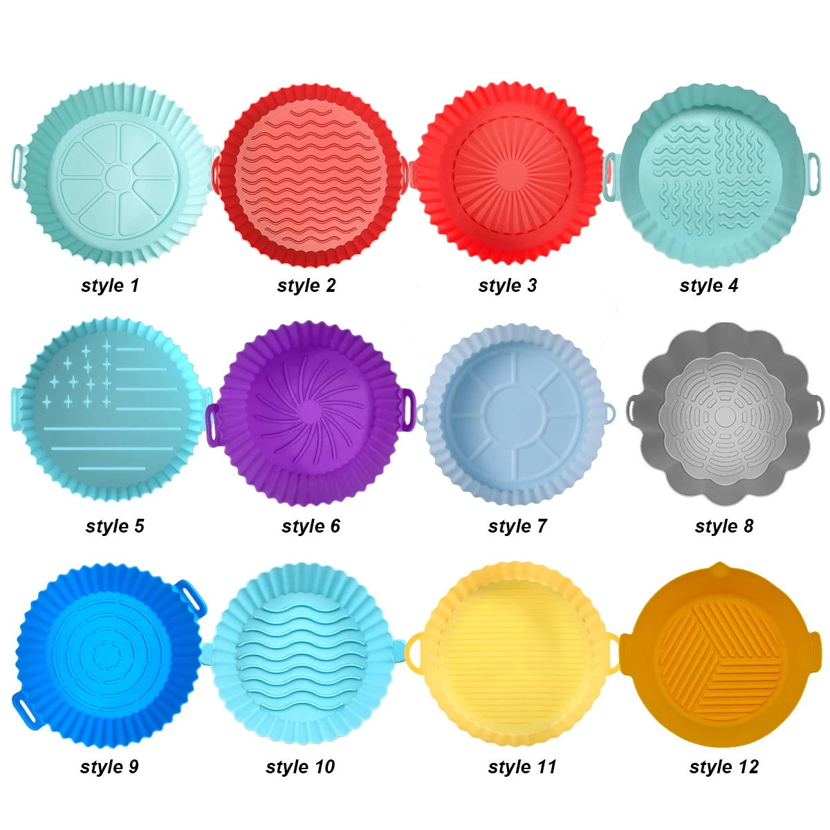 6 Pcs Reusable Nonstick Air Fryer Accessories Silicone Coating Pot Basket Forma De Air Fryer