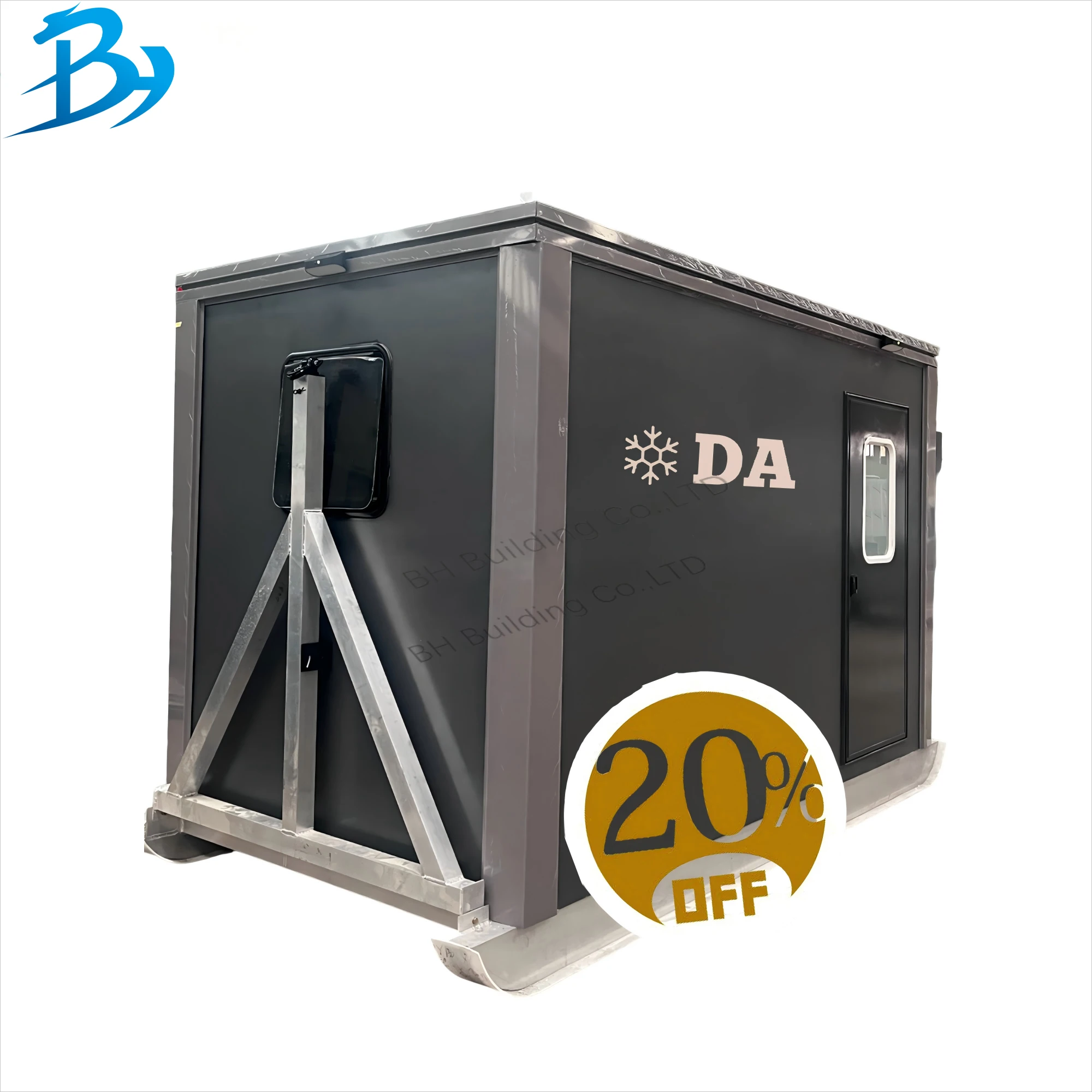 Custom Insulated Skid Ice Shack and Professional Skid Ice Shanty for Ice Fishermen With All Weather Protection