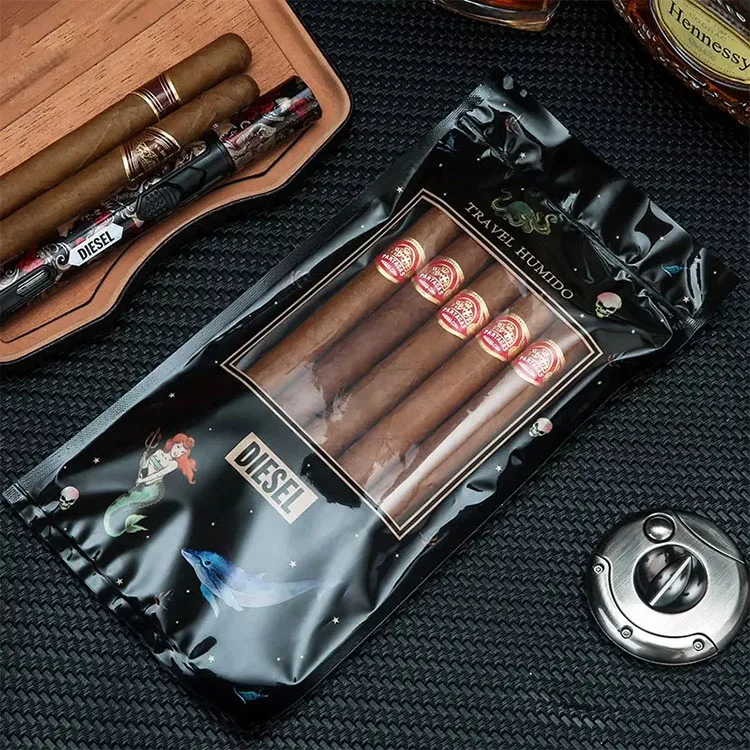 Customization Printing Humidity Tobacco Cigar Bags Ziplock Cigar