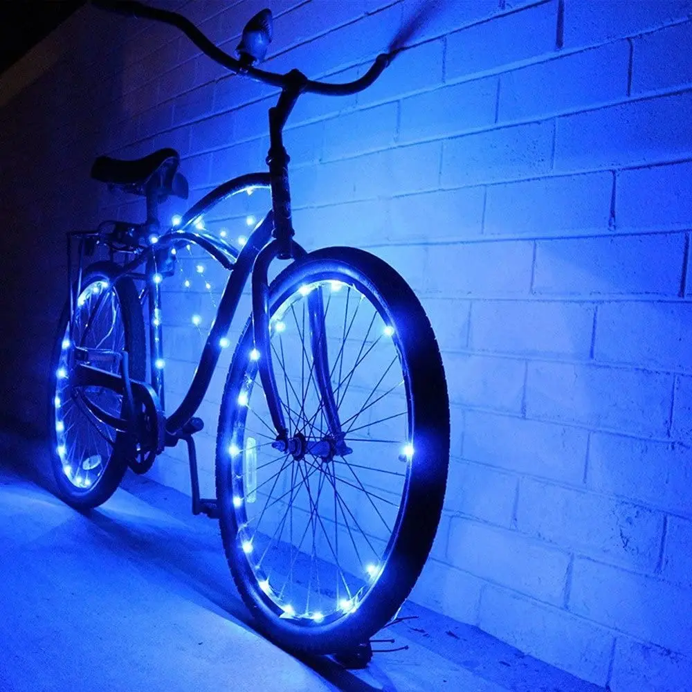 Superbsail Bike Wheel Light Dazzling Music Lighting Decoration USB Battery Powered Bicycle Self Adhesive Led Strip Lights manufacture